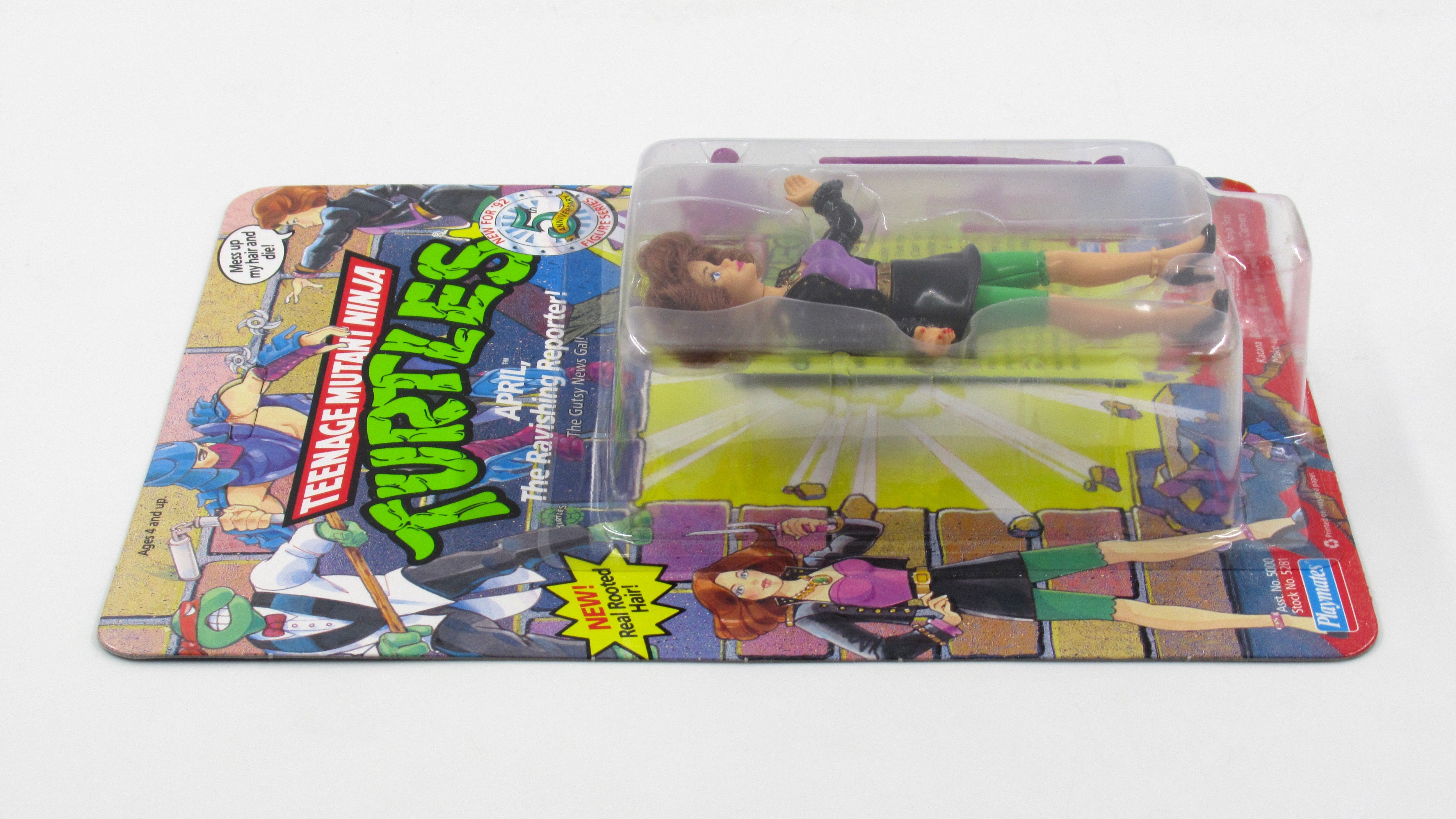 Teenage Mutant Ninja Turtles April O'Neil 5th Anniversary Set of 3 Figures TMNTs - Playmates (1992)